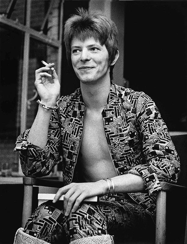 David Bowie Smoking, Smiling, MainMan Office, London, 1972