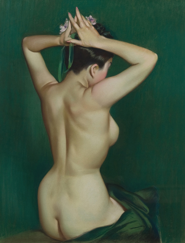Green Room (Seated Nude Young Woman), Back View, c. 1930s