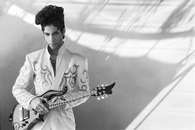 Prince Studio Portrait, Holding Guitar, 1993
