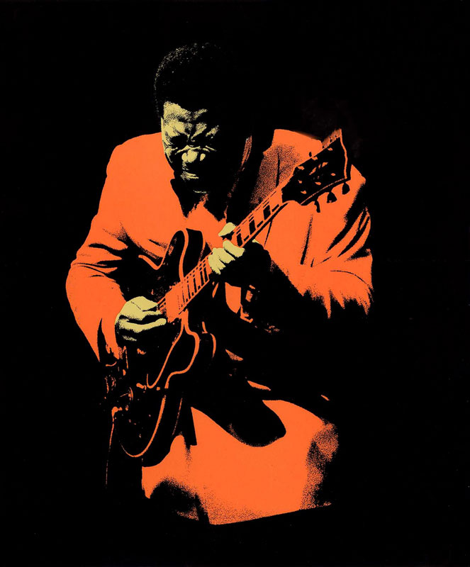 BB King Kodalith Performance - Orange Jacket, LA Forum, 1969