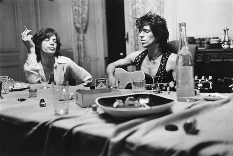 Mick Jagger & Keith Richards at the Dining Table I, Nellcôte, France, 1971