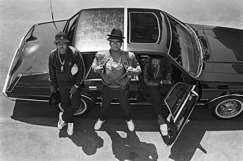 RunDMC Posing with Limo, Queens, 1987