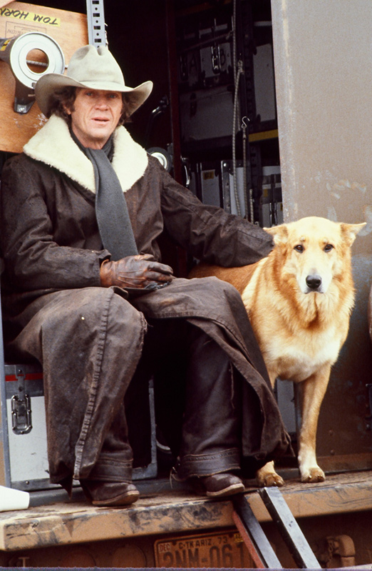 Steve McQueen and Junior, Tom Horn Film Set, Patagonia, AZ, 1979