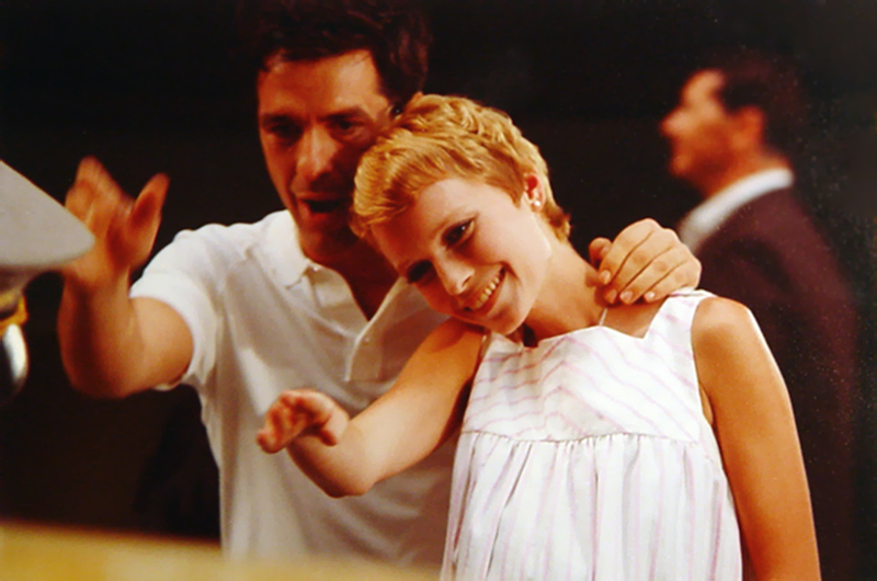 Mia Farrow & John Cassavetes on the Set of Rosemary's Baby, NYC, 1968 (Horizontal)
