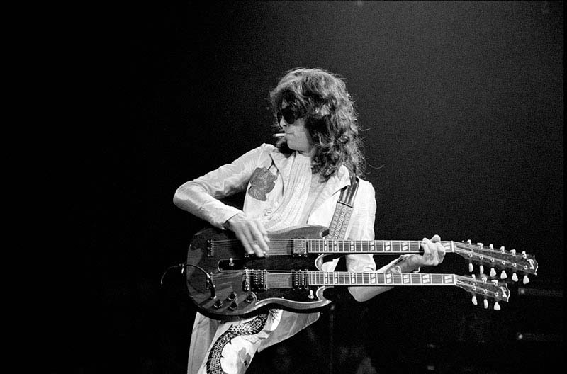 Jimmy Page Playing Gibson Double Neck, 1977