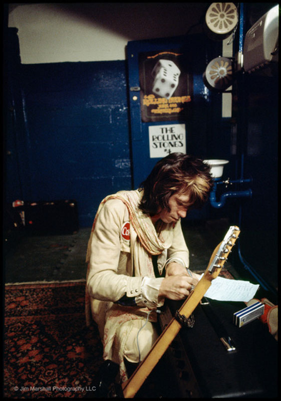 Keith Richards Composing Backstage, 1972