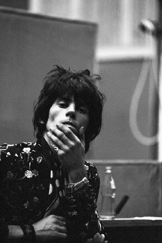 Keith Richards with Hand on Chin, Olympic Studios, 1967