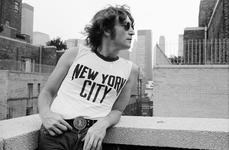 John Lennon, New York City T-Shirt - Leaning, NYC, August 29, 1974