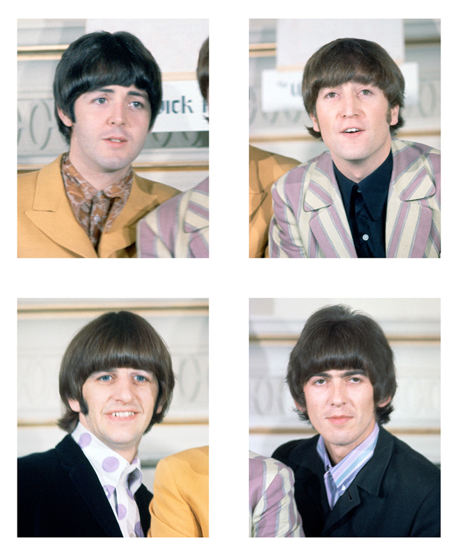 The Beatles 4-Up Montage, Shea Stadium Concert Press Conference, New York, 1966