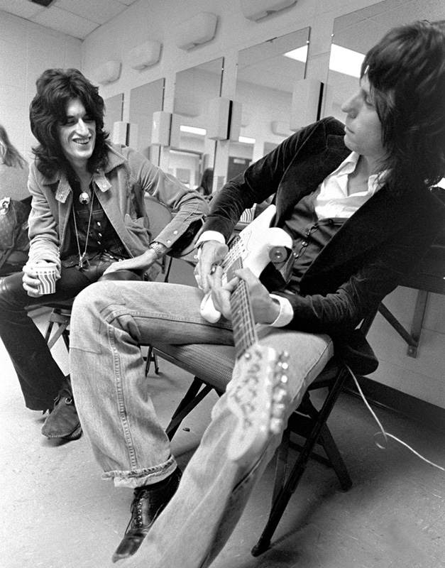 Joe Perry & Jeff Beck Backstage, Providence Civic Center, RI, 1976