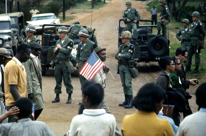 National Guard Protecting Marchers, Alabama Freedom March, 1965
