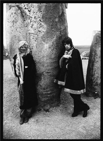 Mick Jagger and Marianne Faithfull at Stonehenge, 1967