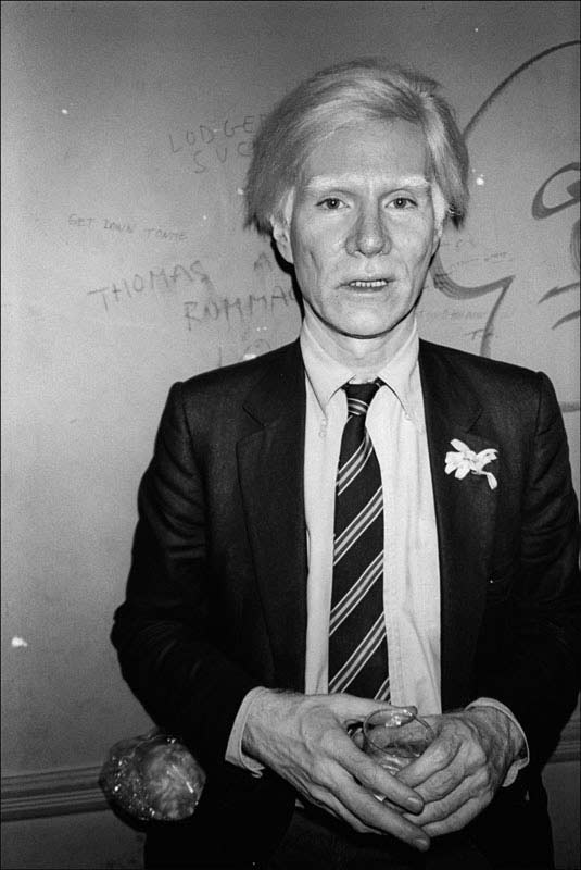 Andy Warhol at the Mudd Club, NYC, 1979