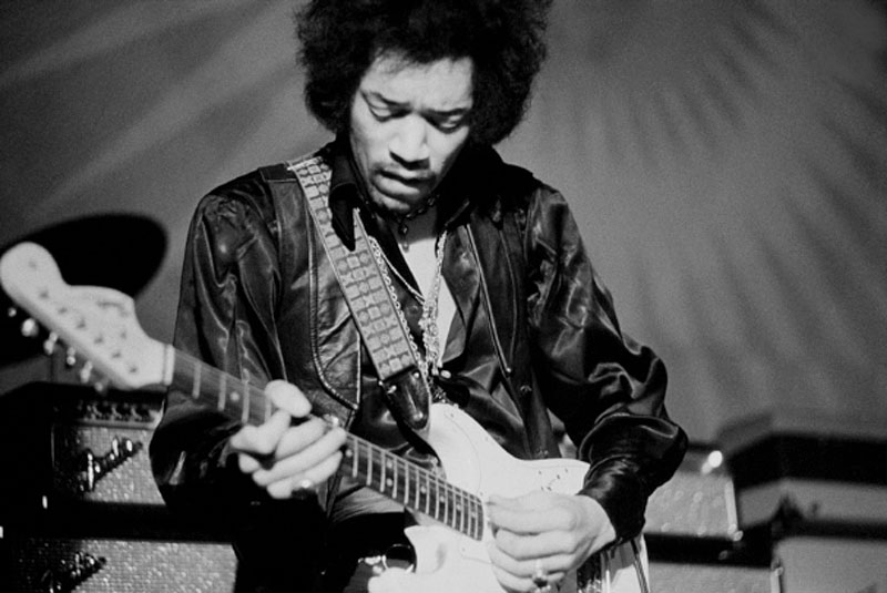 Jimi Hendrix Performing (Looking Down), Fillmore West, San Francisco, February 1968
