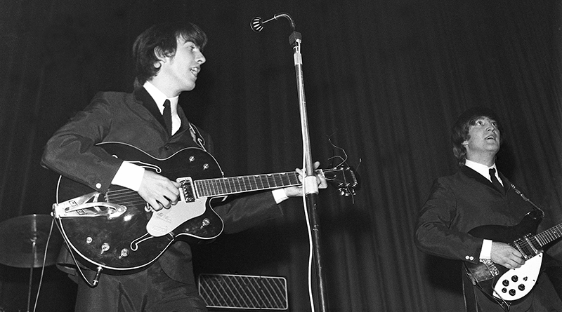 George Harrison and John Lennon, Number One, ABC, Huddersfield, 1963