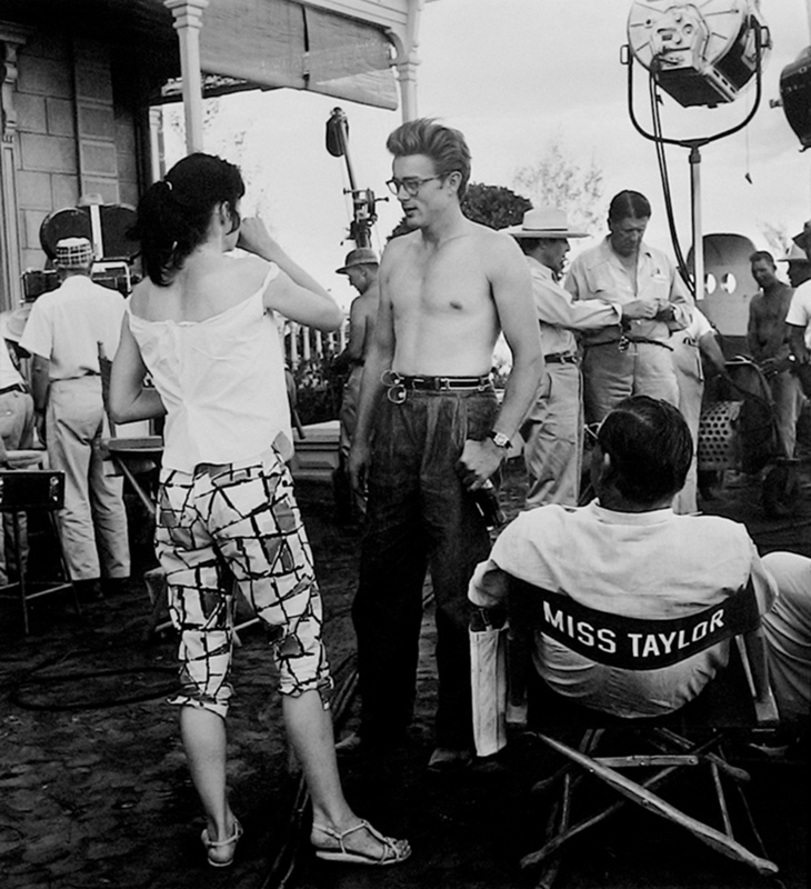 James Dean & Elizabeth Taylor Behind the Scenes on the Set of Giant, TX, 1955