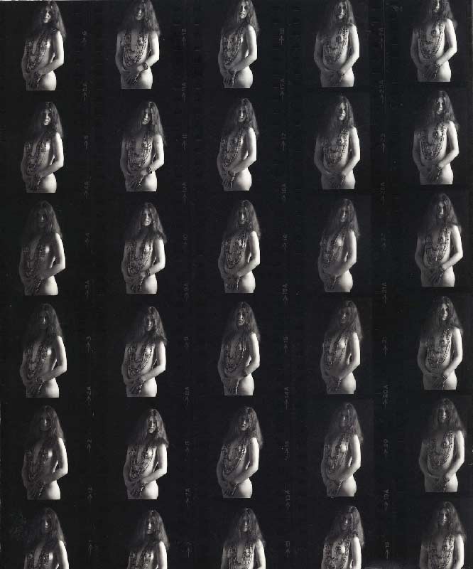 Janis Joplin, Standing Nude Contact Sheet, San Francisco, 1967