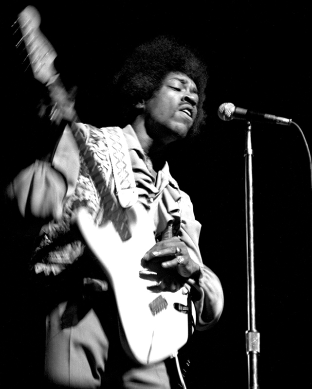 Jimi Hendrix at the Mic, Chicago Opera House, 1968