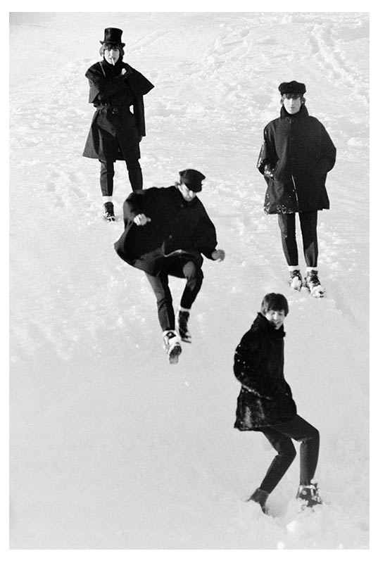 The Beatles Leaping Down Snowbank, Austria, 1965 (Ref.#B25)
