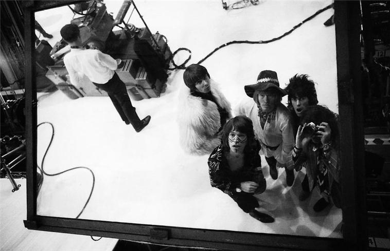 The Rolling Stones Reflection in Mirror, Kevin Brownjohn's Studio, London, 1967