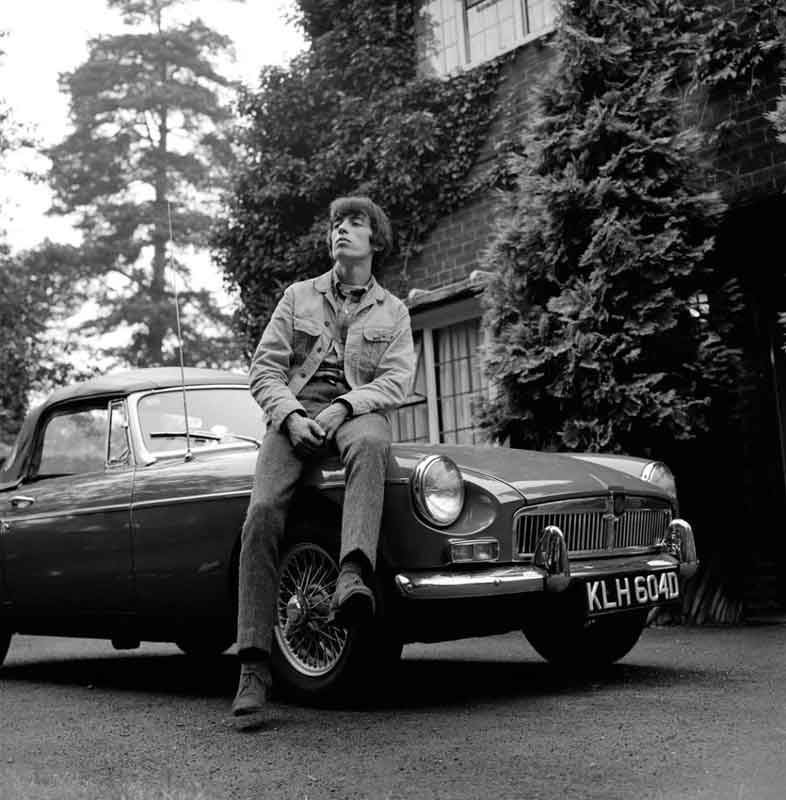 Bill Wyman and MGB, at Home, South London 1966