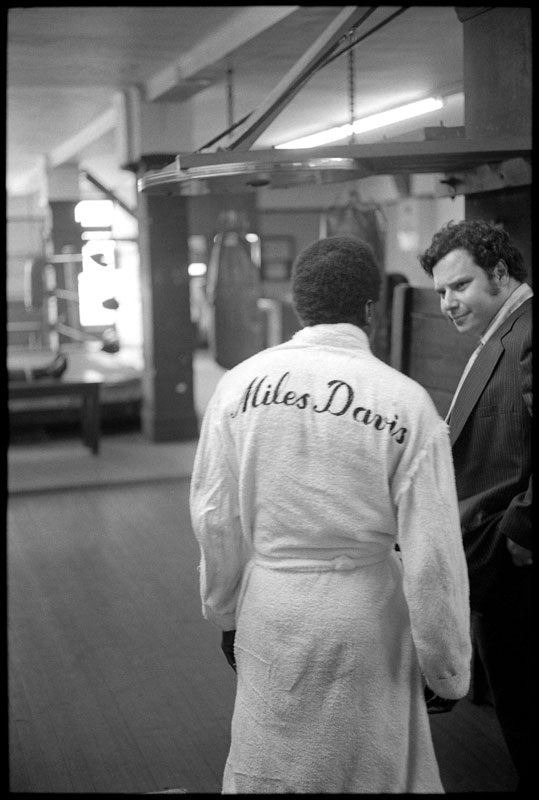 Miles Davis Standing in his Robe at Gleason's Gym, NYC, 1970