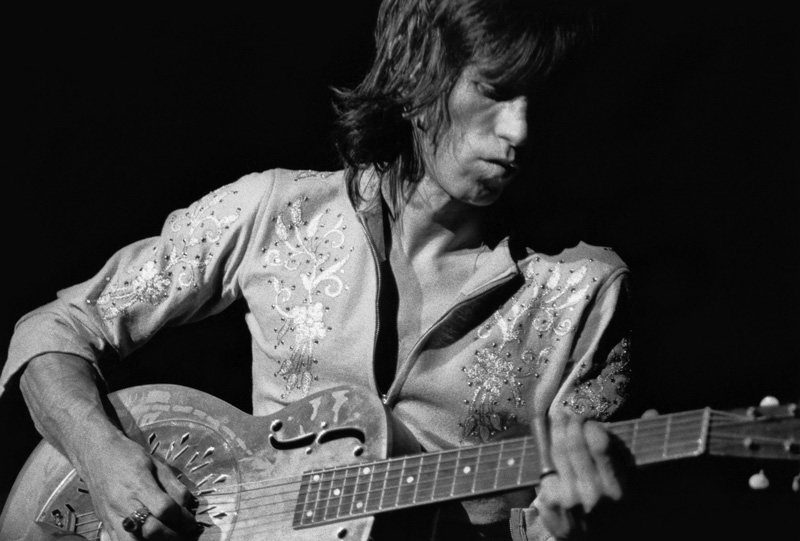 Keith Richards Performimg Close Up, Oakland Coliseum, Rolling Stones Tour, 1969