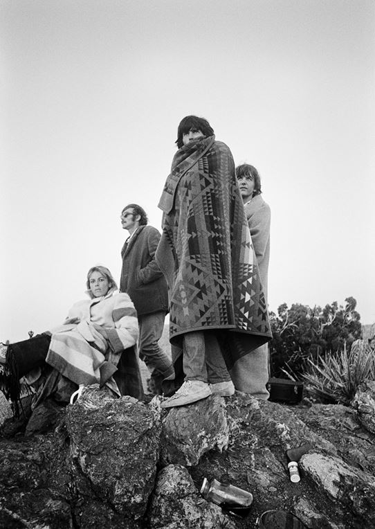 Keith Richards, Anita Pallenberg and Gram Parsons, Indian Blanket, Joshua Tree National Park, CA, 19