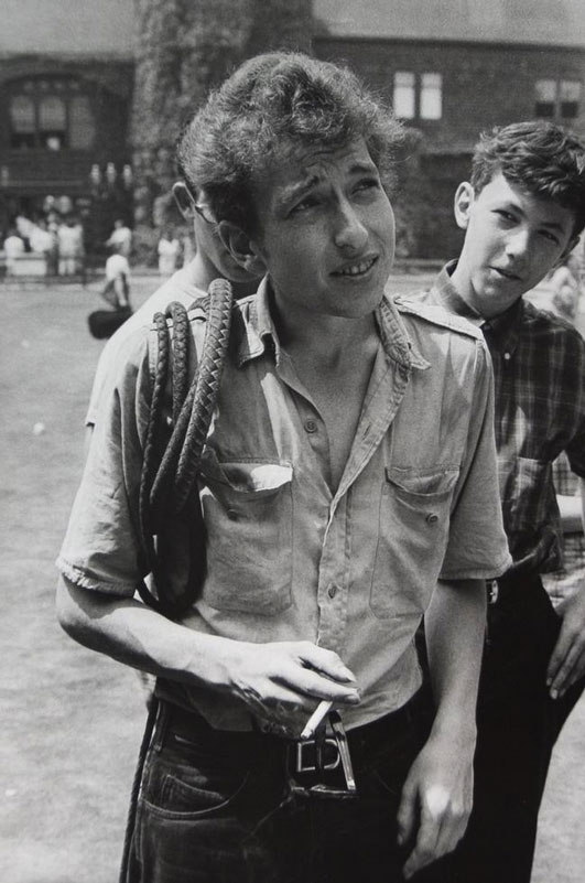 Bob Dylan with His Bullwhip, Newport Folk Festival, 1963