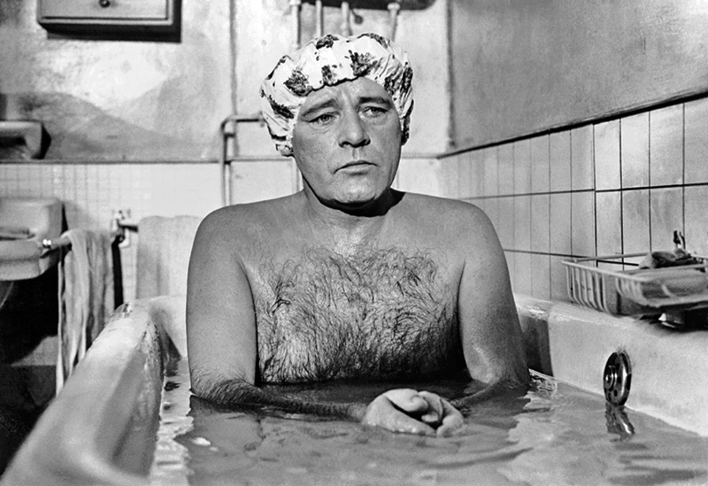 Richard Burton in the Bath, On the Set of Staircase, Paris, 1969