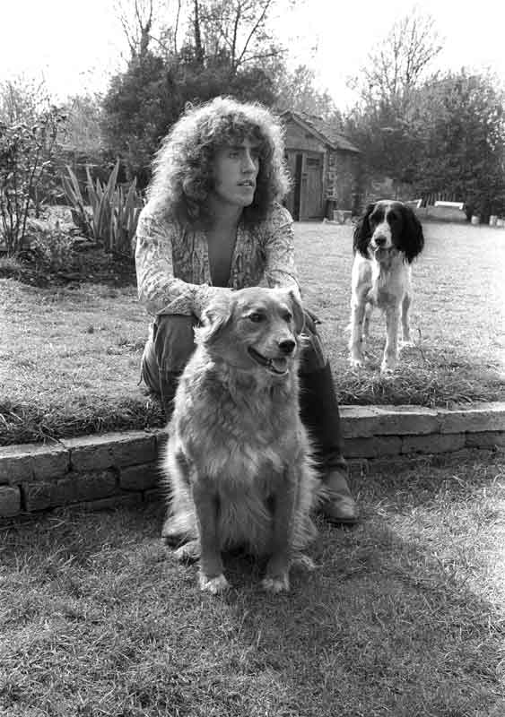 Roger Daltrey with His Dogs, at his Country Cottage, Surrey, England, 1968