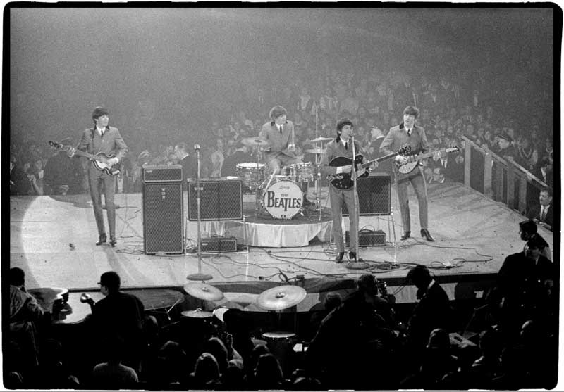 The Beatles Onstage at the Coliseum (wide view from Front), Washington DC, 1964