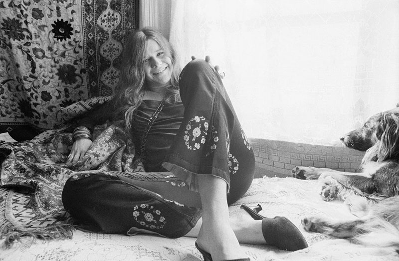 Janis Joplin at Home with her Dog, in Haight-Ashbury, San Francisco, November, 1967