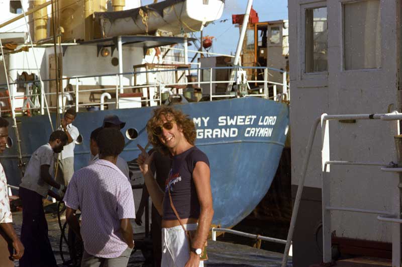 Eric Idle, Bridgetown, Barbados, 1977 (My Sweet Lord)