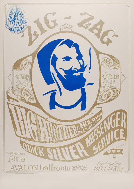 The Family Dog - Zig Zag Man Poster Print, 1987