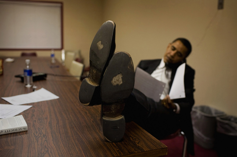 Barack Obama, Shoes, Providence, 2008