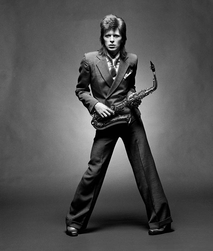 David Bowie Portrait with Saxophone, London, 1973