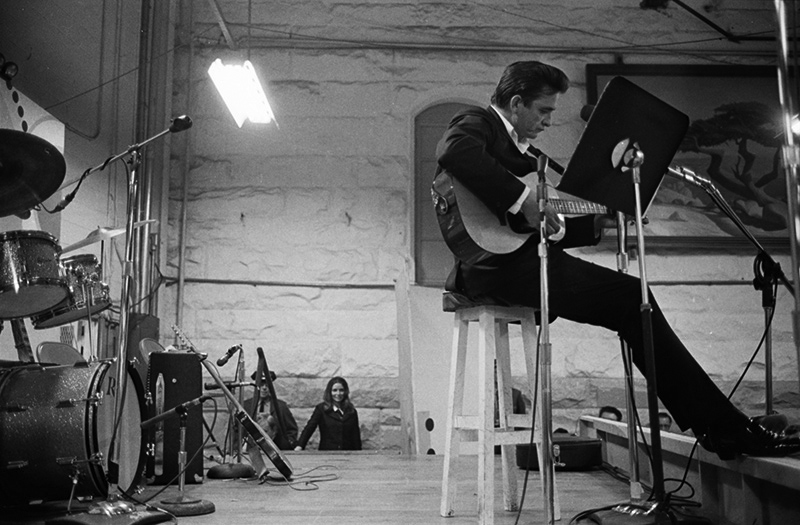 Johnny Cash Onstage with June Looking On, Folsom Prison, 1968