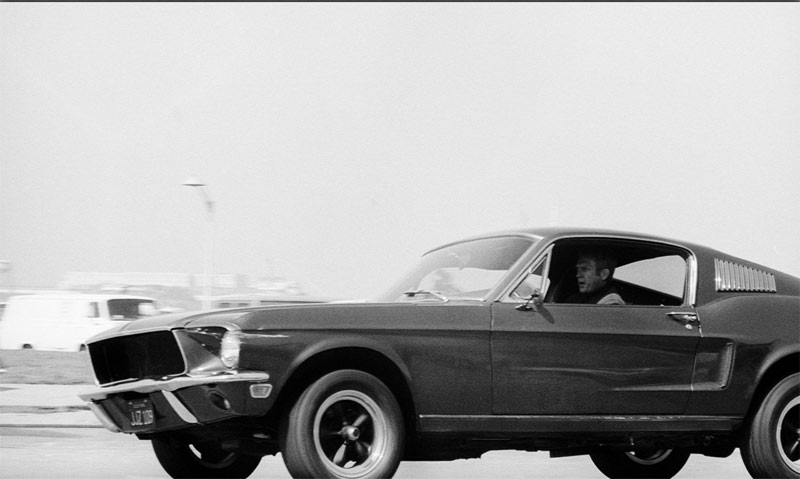 Steve McQueen Driving Mustang, on the Set of Bullitt, San Francisco, 1968