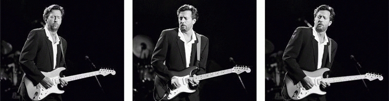 Eric Clapton On Stage Triptych, 1989