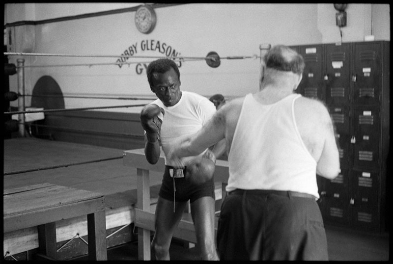 Miles Davis Warming up with a Trainer at Gleason's Gym, NYC, 1970 (II)
