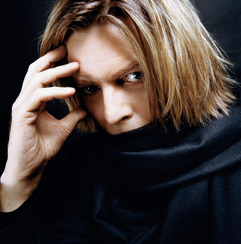 David Bowie Studio Portrait, Black Scarf, 2002