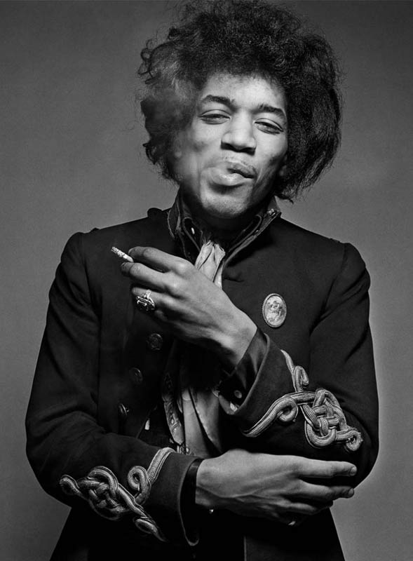 Jimi Hendrix "Smoking", Mason's Yard, London, February, 1967