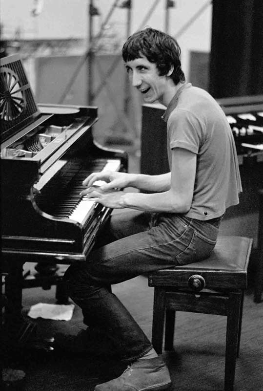 Pete Townshend on Piano, Smiling, IBC Studios, London, 1968