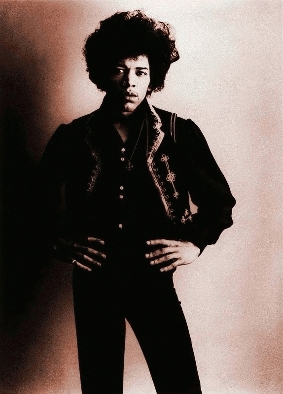 Jimi Hendrix Studio Portrait, London 1967 (Copper Toned)