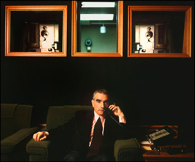 Martin Scorcese Portrait in Screening Room, 1995 San Francisco Art