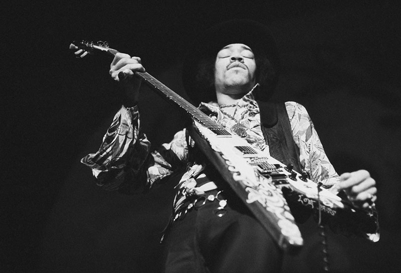 Jimi Hendrix Performing (Eyes Closed), Fillmore West , San Francisco, February 1968
