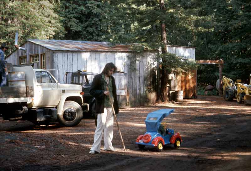 Neil Young with his Son Zeke, Broken Arrow Ranch, Woodside CA, 1976
