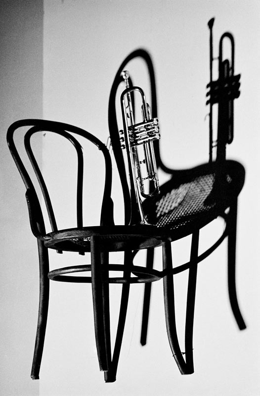 Monterey Jazz Festival Chair & Horn Logo, Monterey, CA, 1963