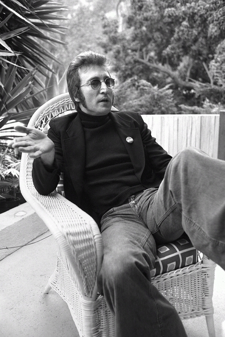 John Lennon, Wicker Chair, Los Angeles, 1973